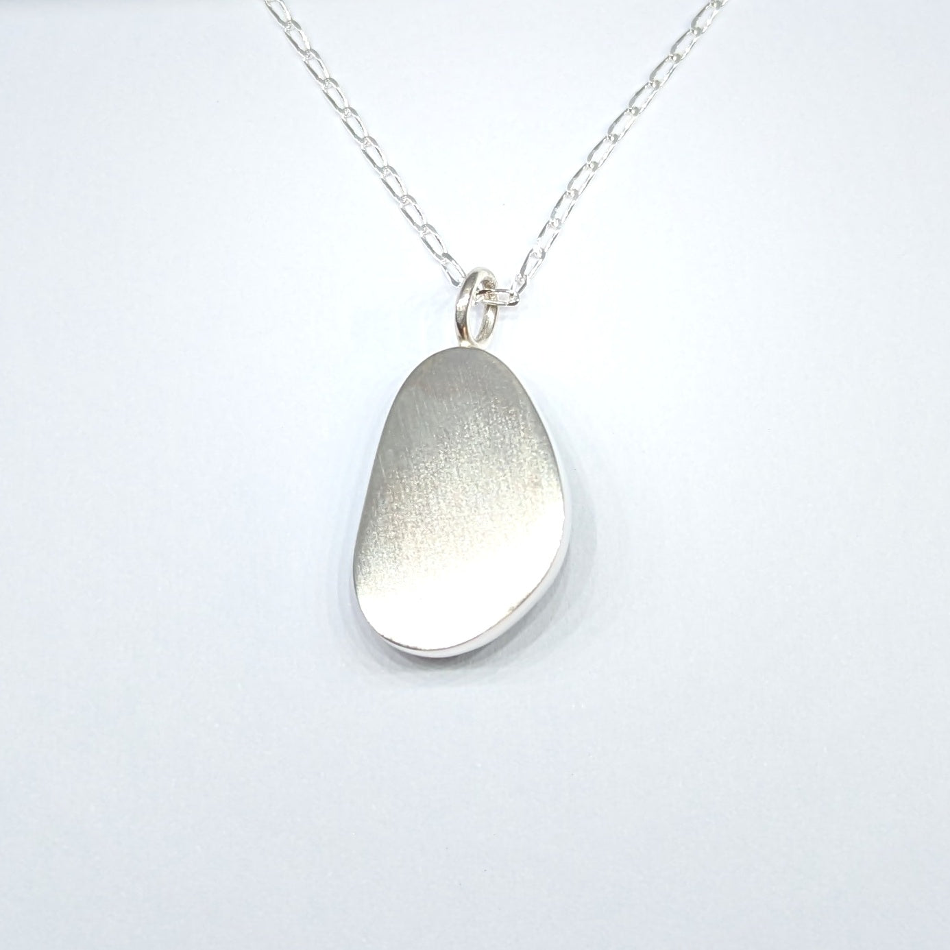 Seafoam Sea Glass Silver Pendant (No.2)