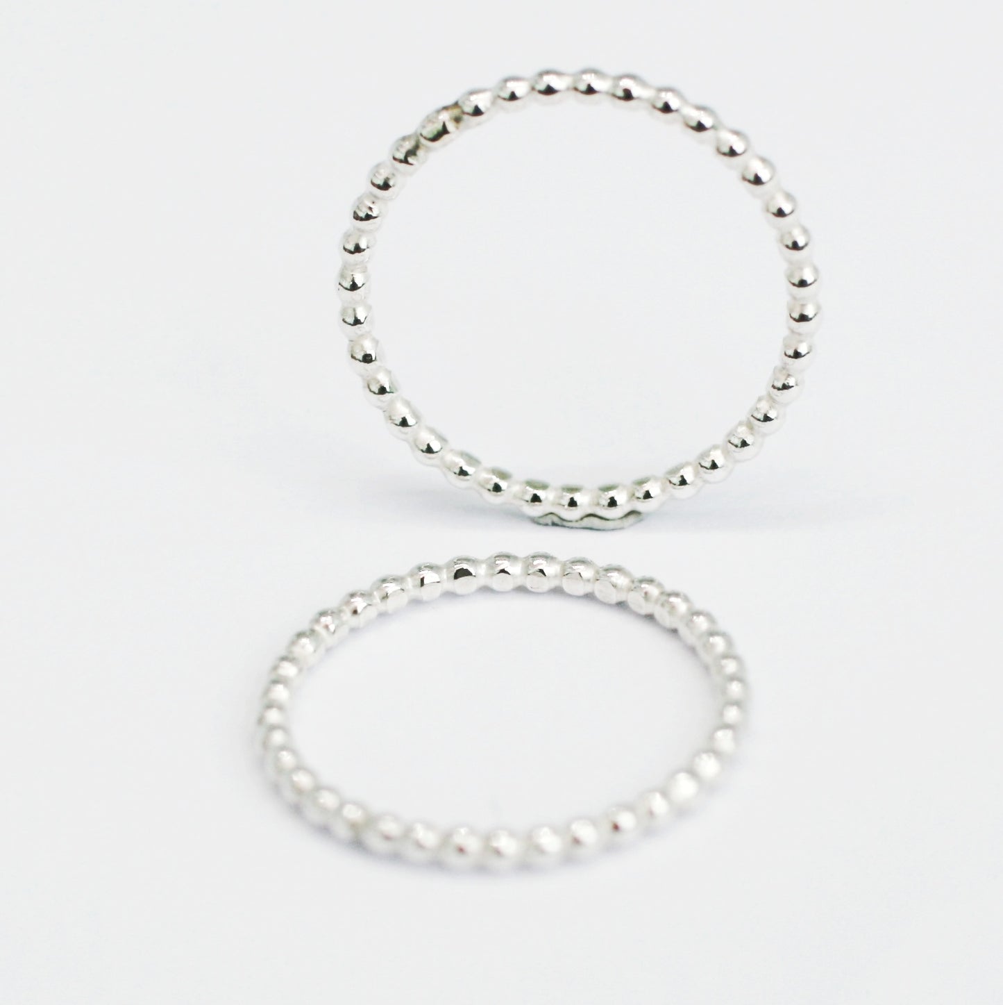 Silver beaded ring. Tiny Pebbles Ring