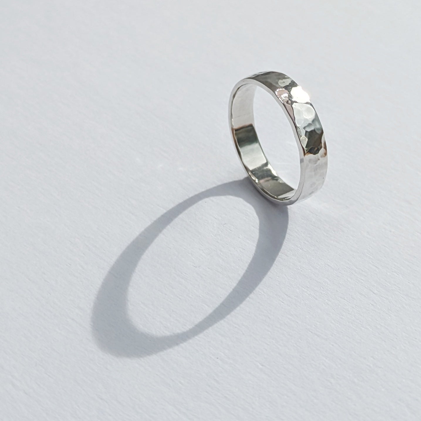 Hammered silver Surf Ring
