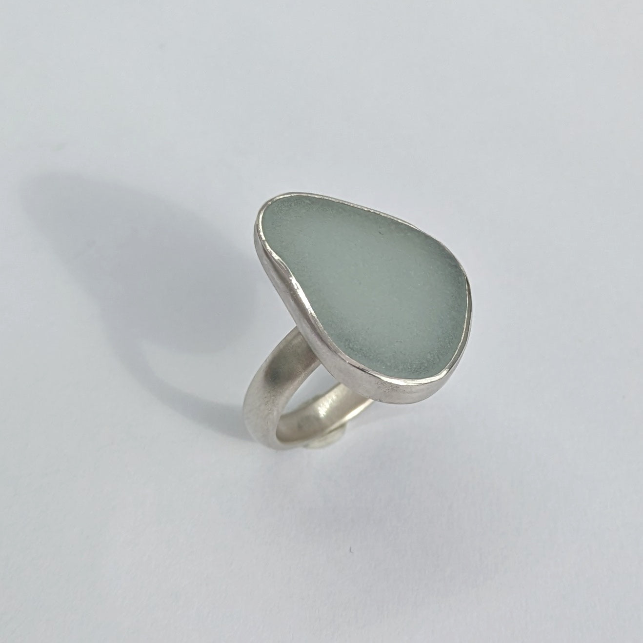 Cornish Sea Mist Matt Silver Ring
