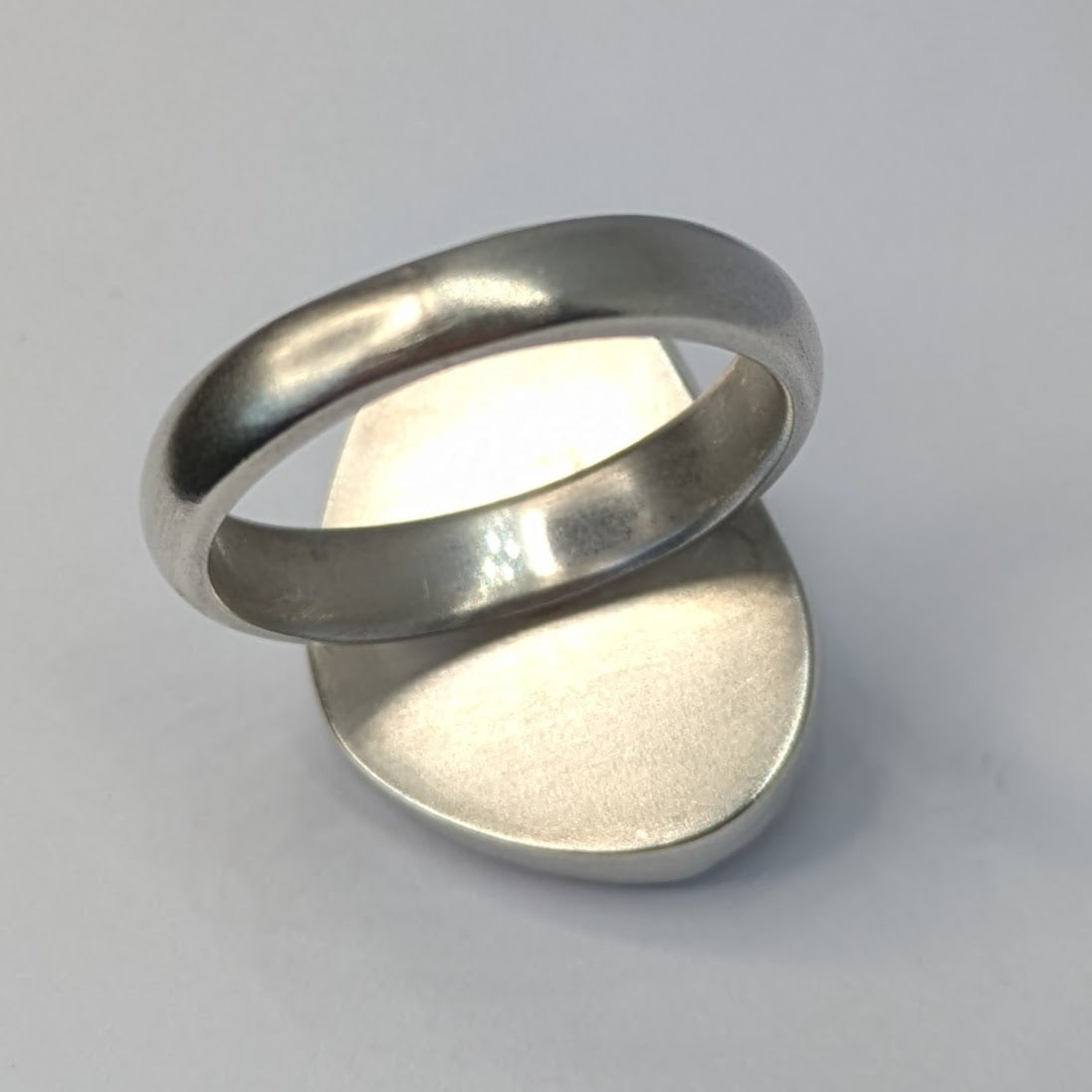 Back of Cornish Sea Mist Matt Silver Ring