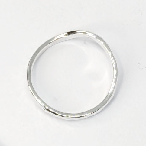 Side of Silver Wave Ring