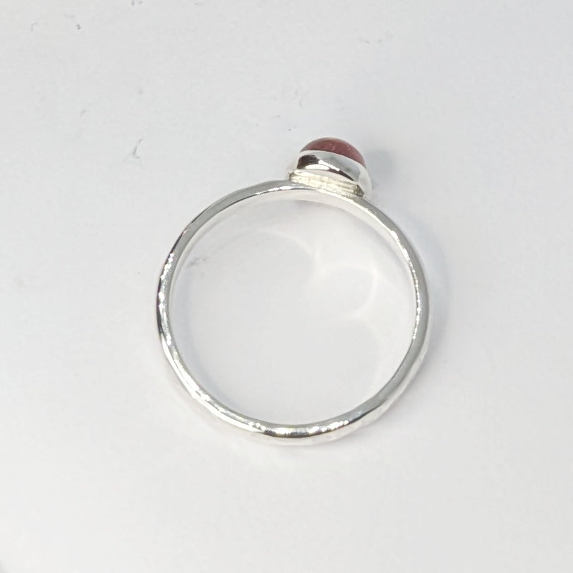 Side view Tourmaline Silver Ring