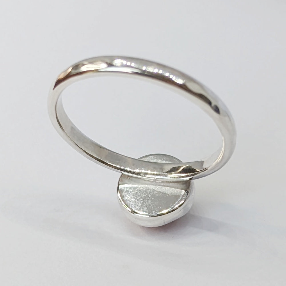 Back of Citrine Silver Ring