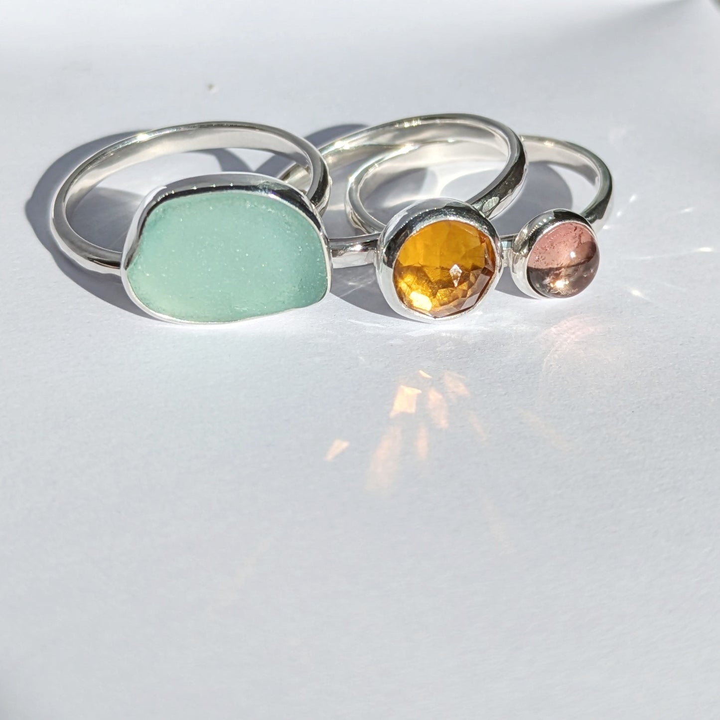 Cornish Sunset 3 Ring Stack