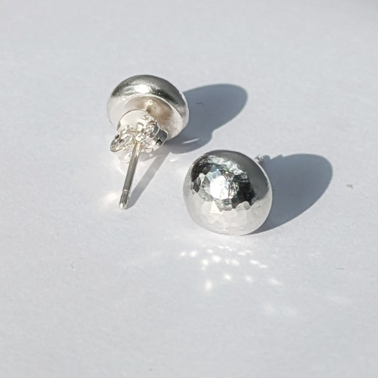 Rock Pool Pebble Earrings, Front & Back