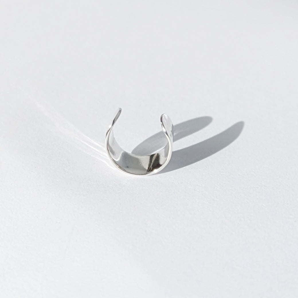 Side of Silver Ear Cuff