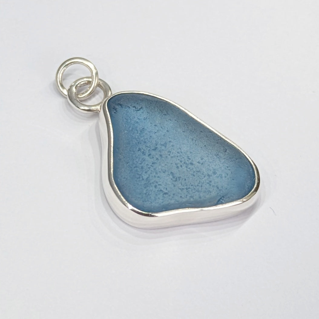 Deep Blue Sea Glass Pendant