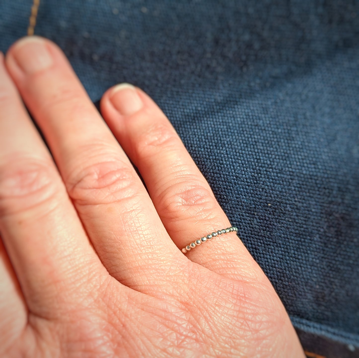Tiny Pebbles Silver Ring
