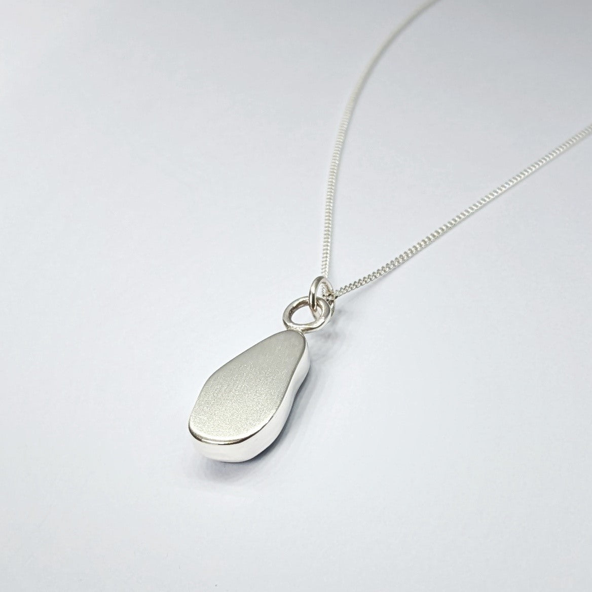 Cornflower Blue Sea Glass, Silver Pendant