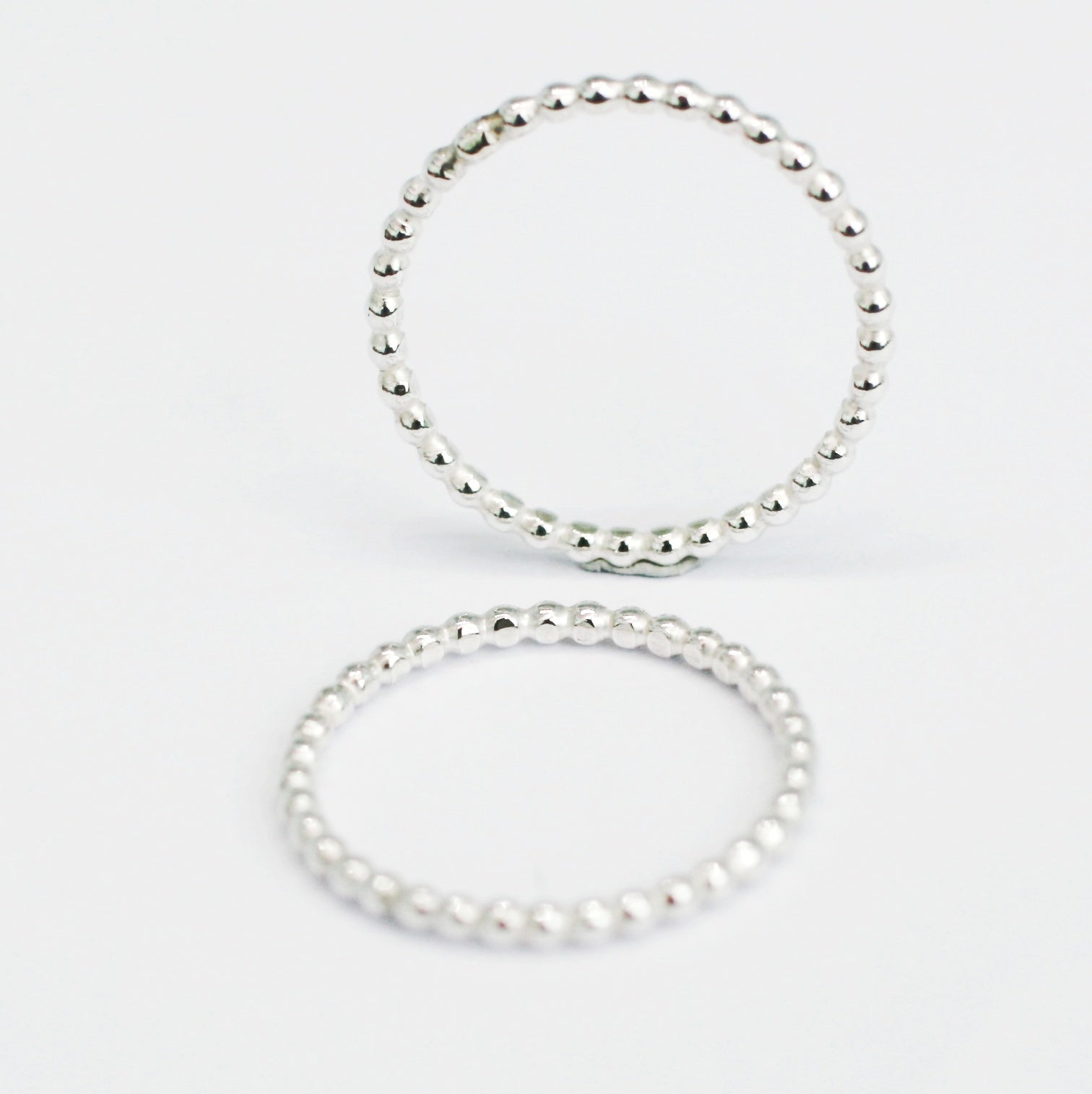 Silver beaded ring. Tiny Pebbles Ring