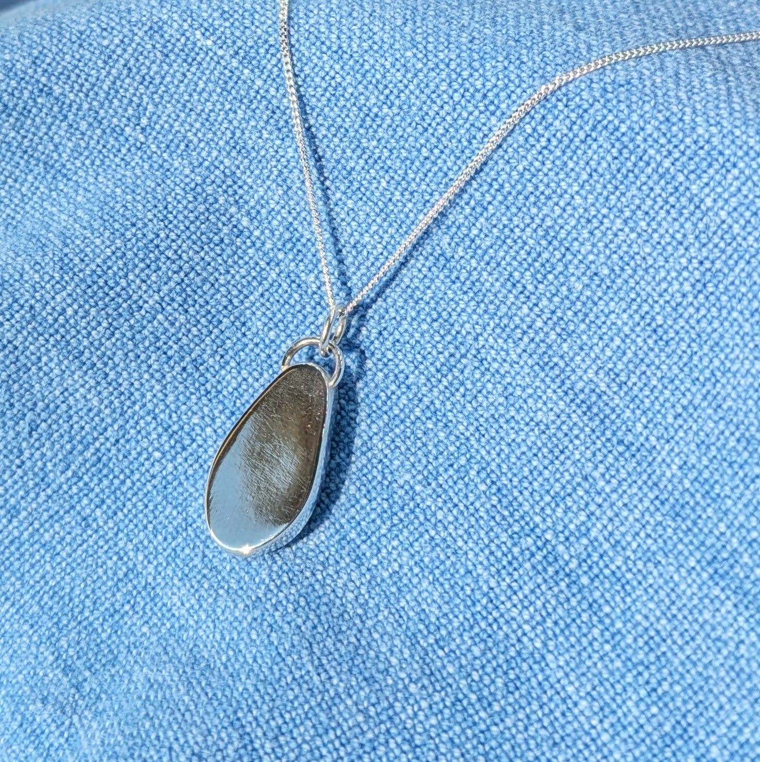 Back of Sea Green Drop Pendant