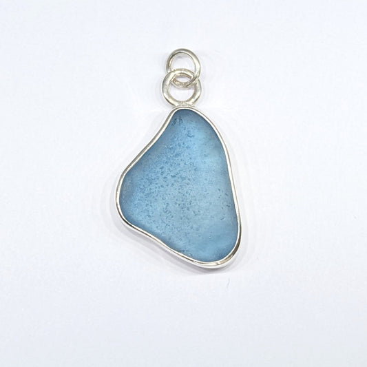 Deep Blue Sea Glass Pendant