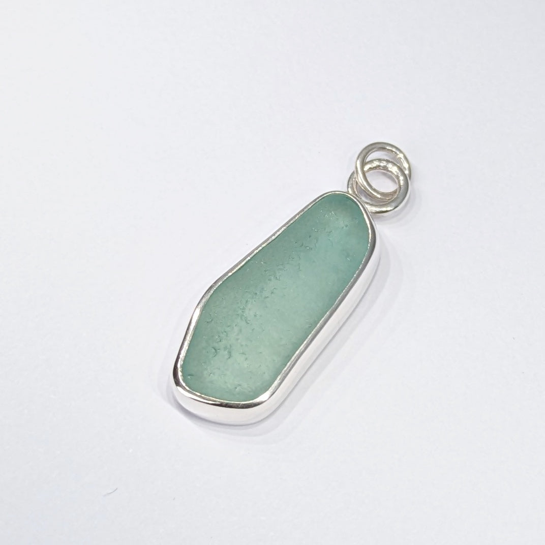 Aquamarine Sea Glass Pendant