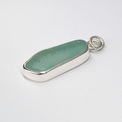 Aquamarine Sea Glass Pendant