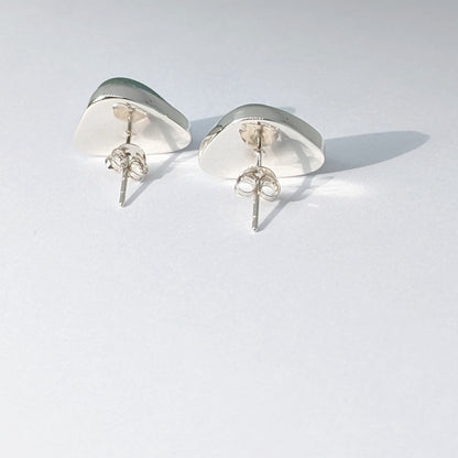 Sea Cove Sea Glass, Silver Stud Earrings