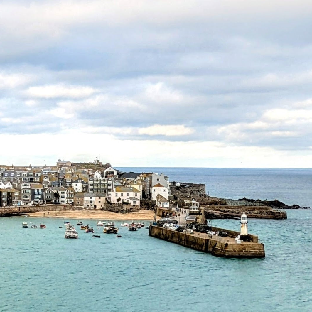 View of St Ives Harbour and the sea