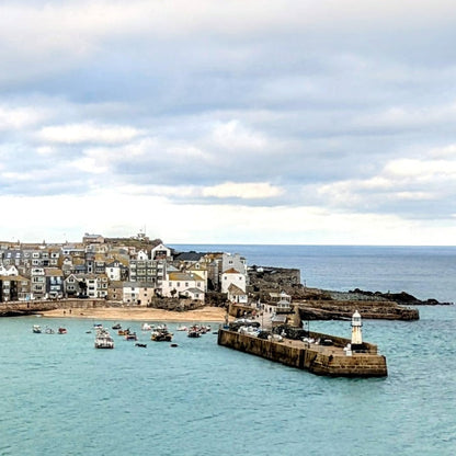 View of St Ives Harbour and the sea