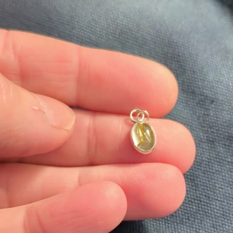 Video of Golden Sparkle Quartz pendant in sterling silver