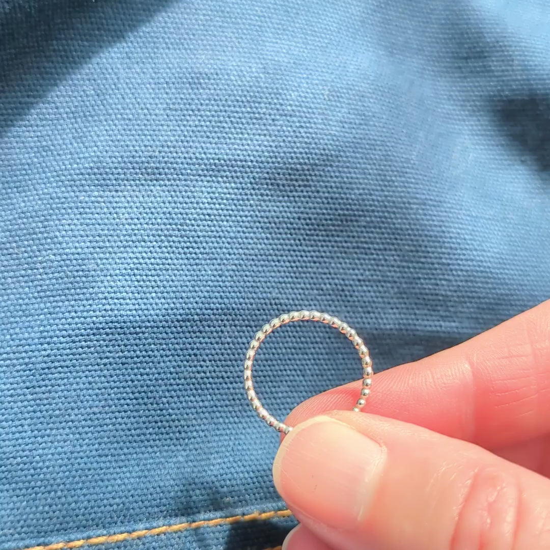 Tiny Pebbles Silver Ring video